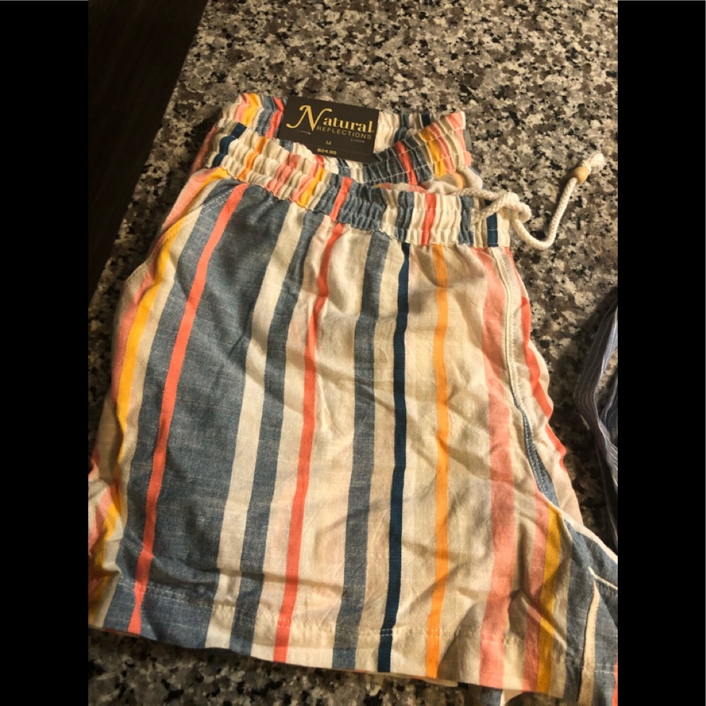 Striped shorts new size M